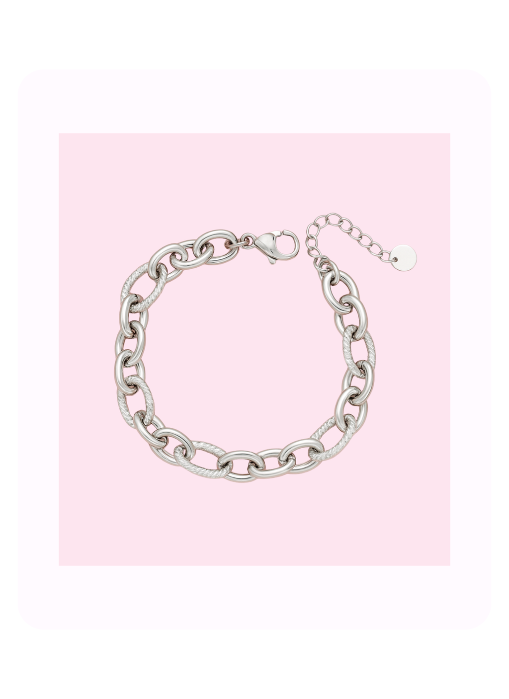 Silver Twist Link Bracelet