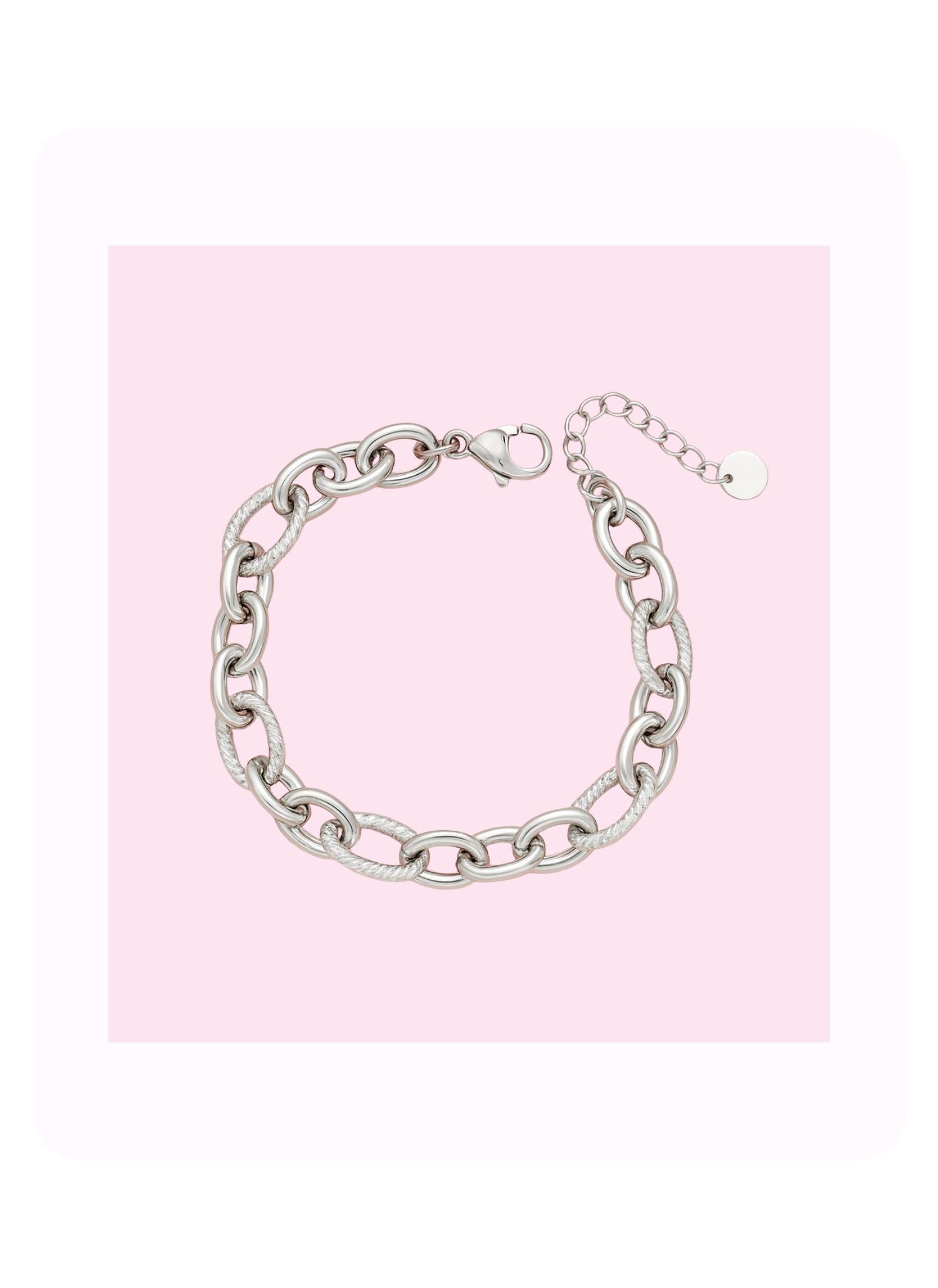 Silver Twist Link Bracelet