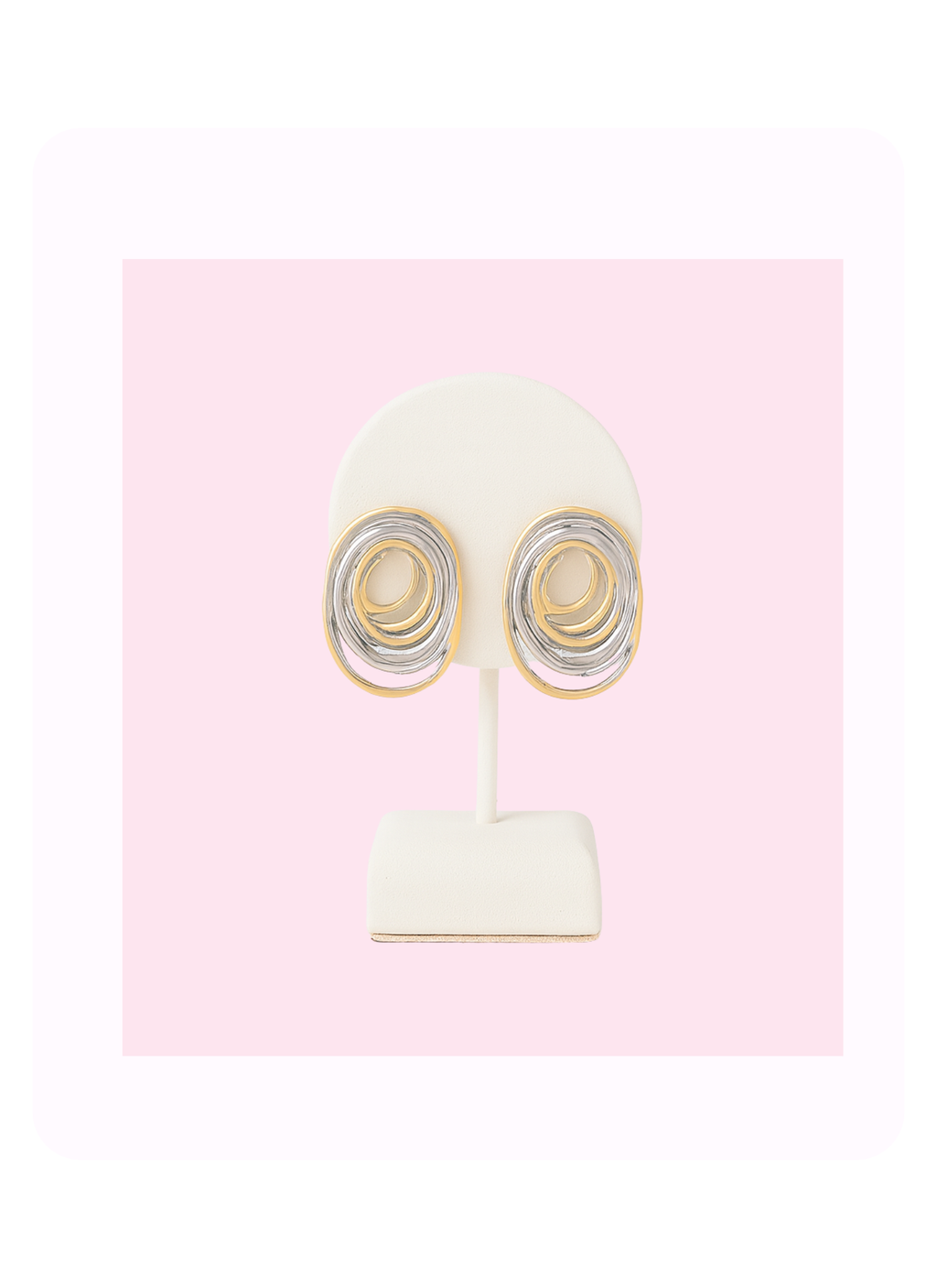 Dual Tone Eclipse Earrings