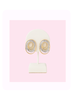 Dual Tone Eclipse Earrings