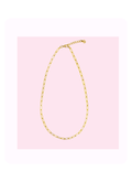 Paper clip thin gold necklaces