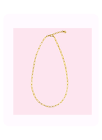Paper clip thin gold necklaces
