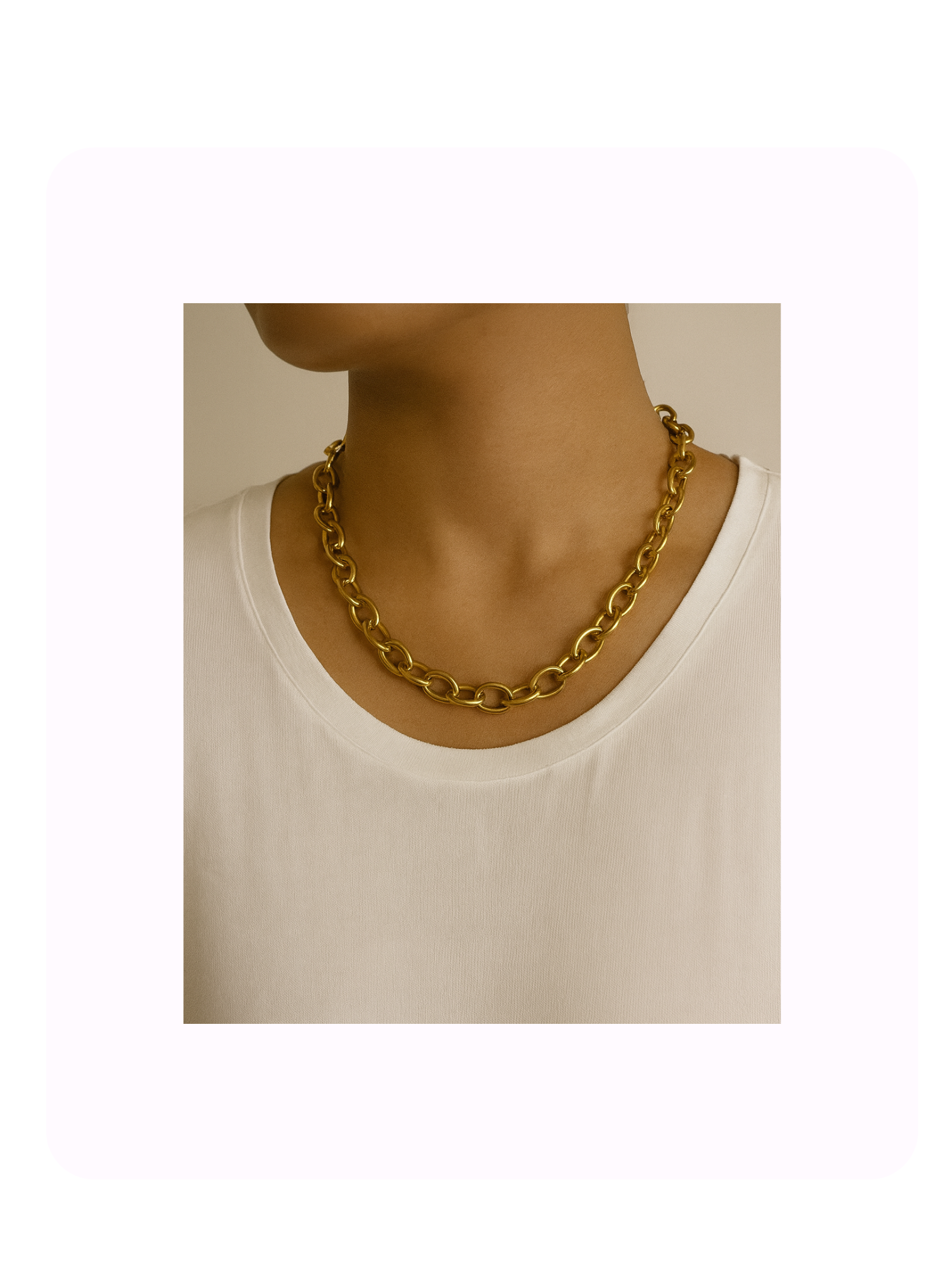 Golden Oval Necklaces
