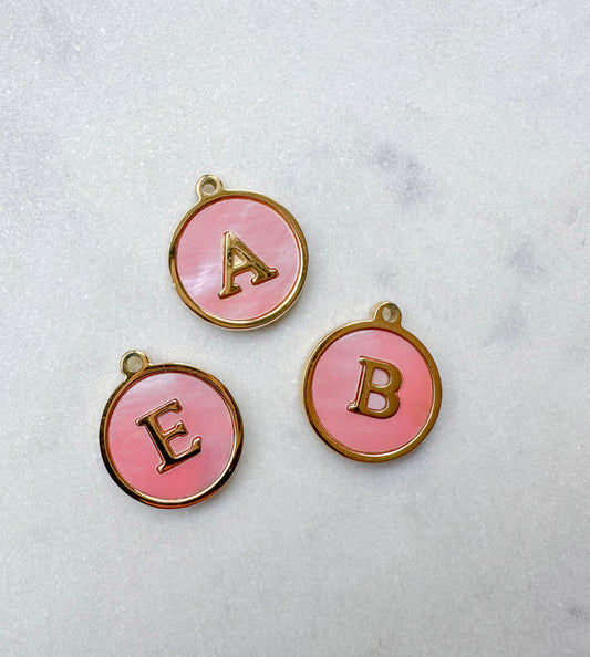 Pink letters charms