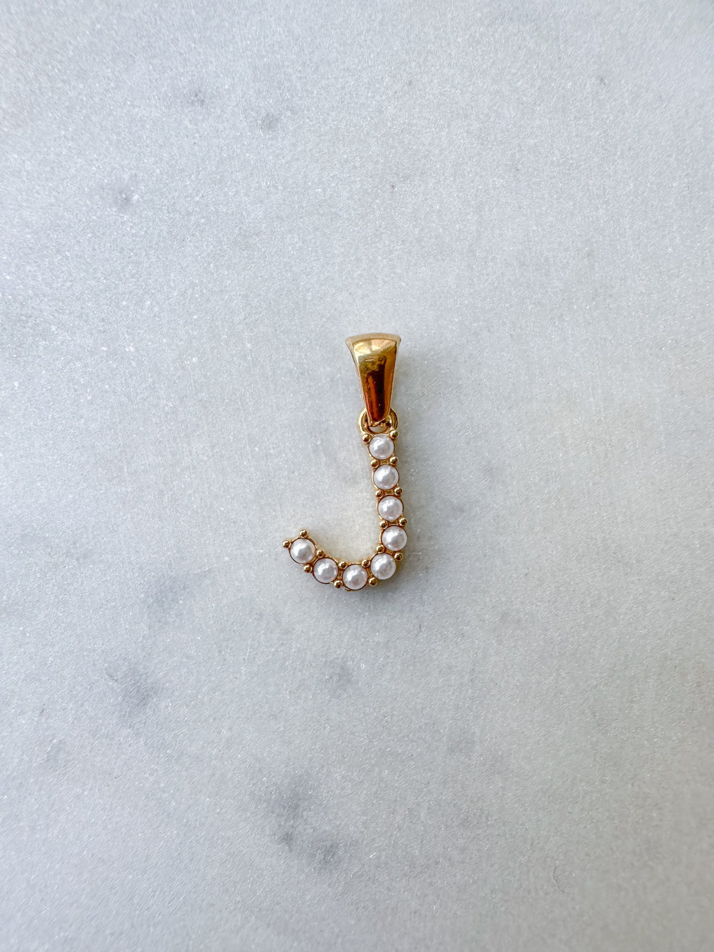 Pearl Initial letter charm