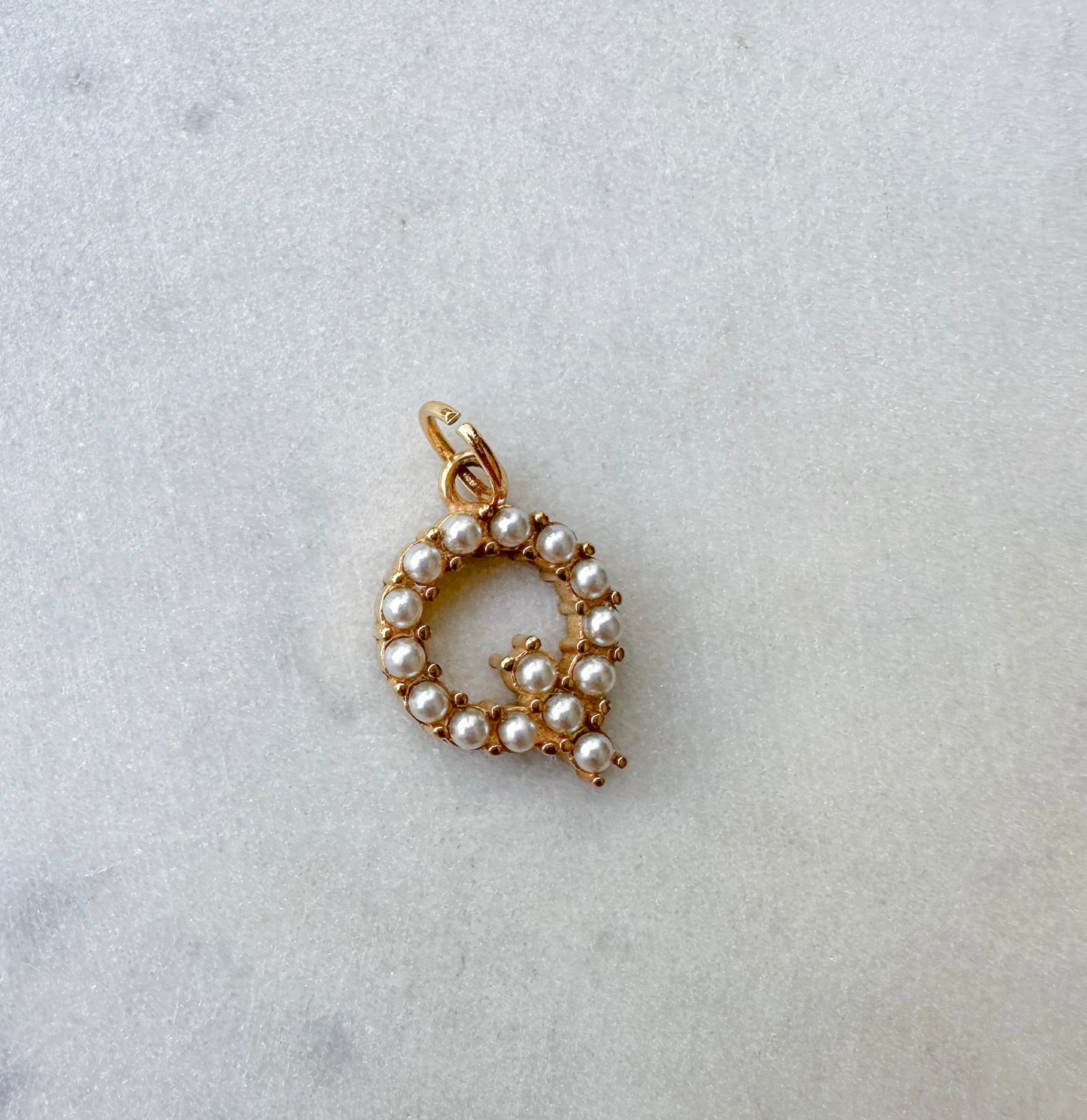 Pearl Initial letter charm