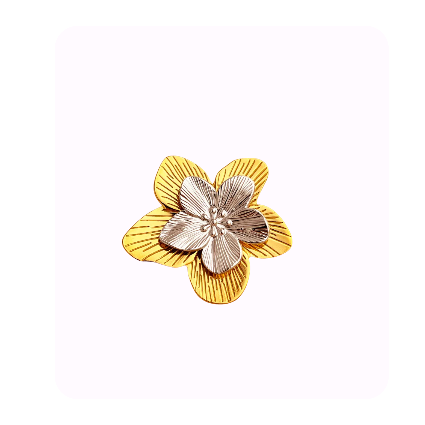 Flowers two tone Ring