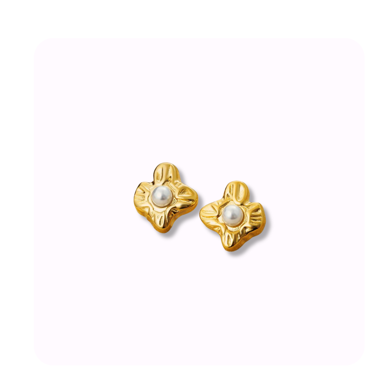 Flower Pearl Stud