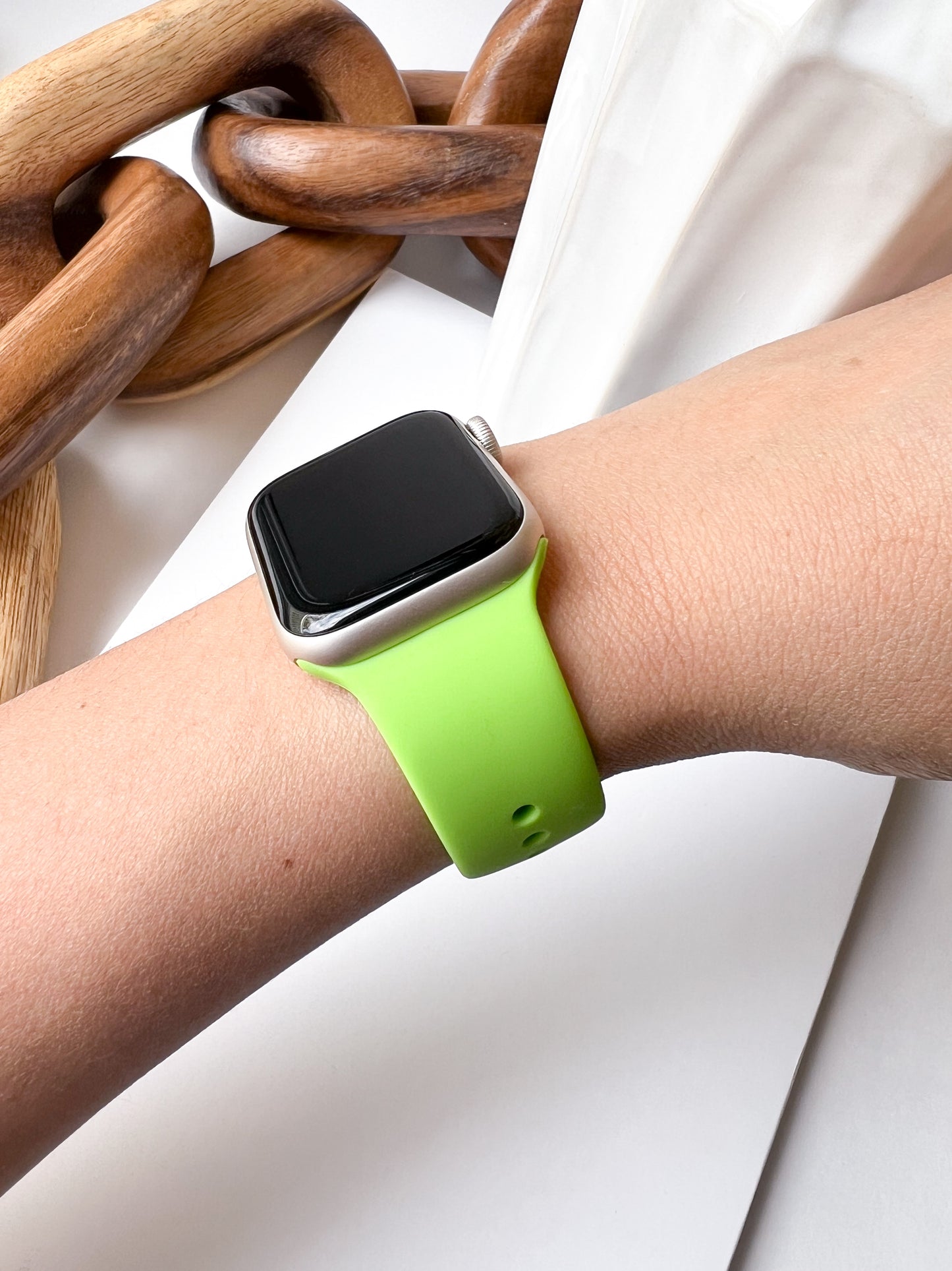 Green Silicon Apple Band