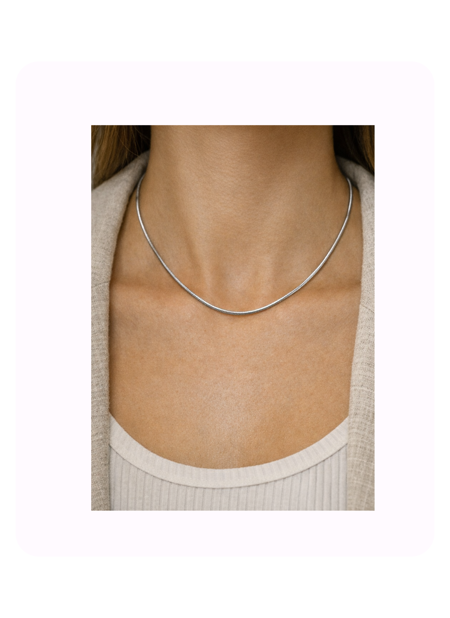 Silver Snake Chain Necklace