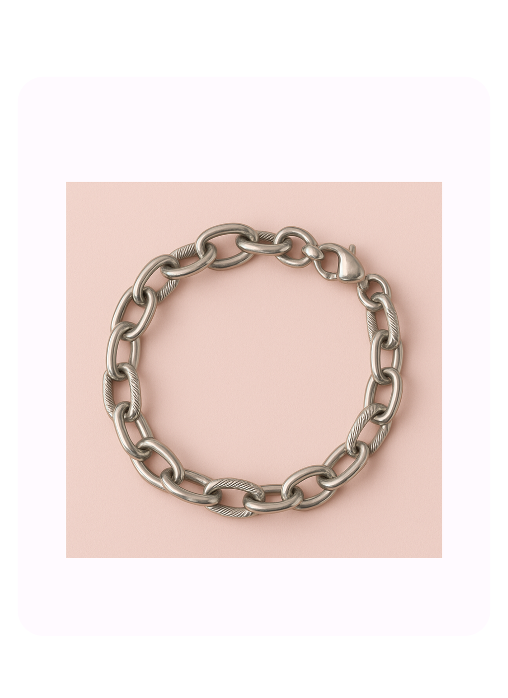 Silver Texture Bracelet