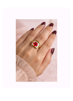 Ruby Petal Ring