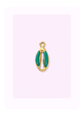 Turquoise Cowrie Shell Charm