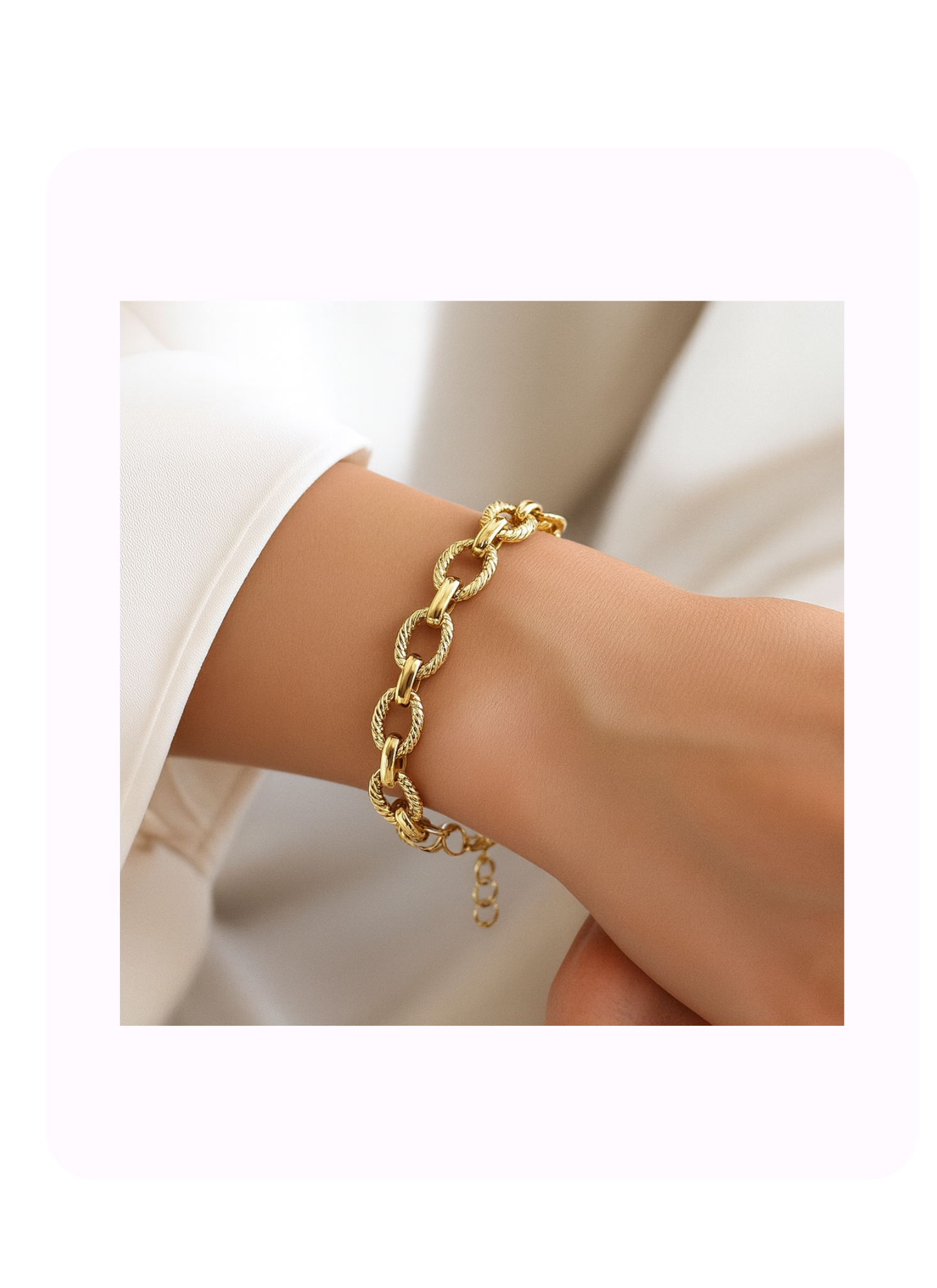 Golden Rope Link Bracelet