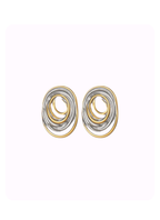 Dual Tone Eclipse Earrings