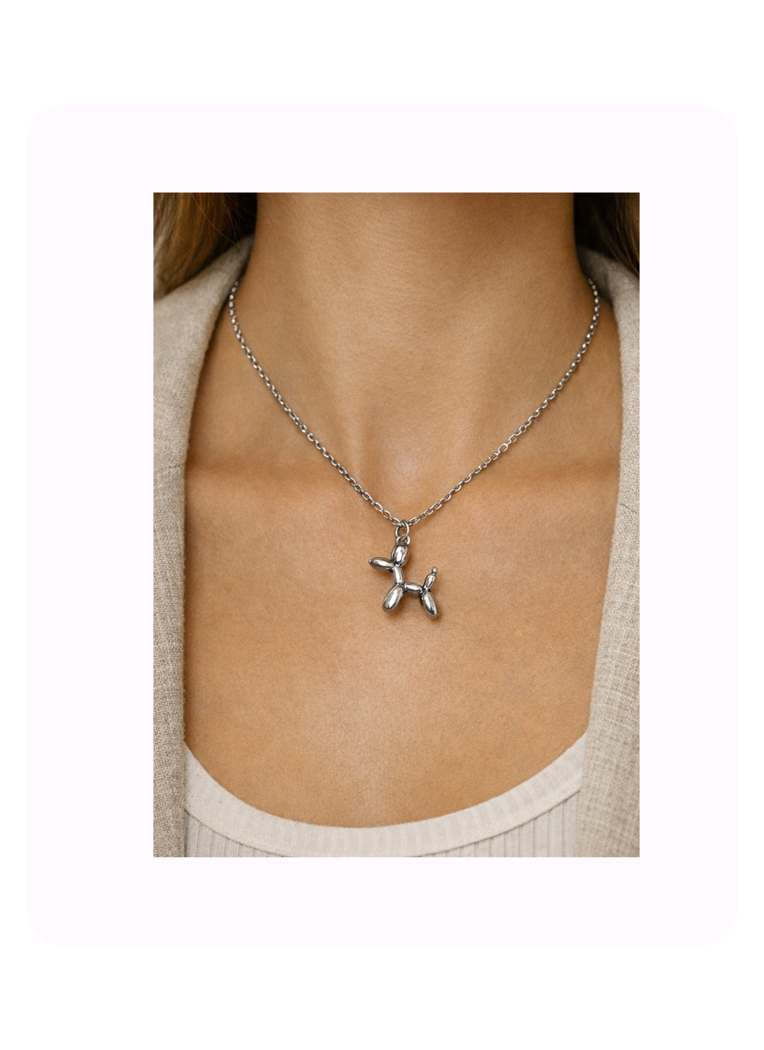 Balloon Pup Necklace