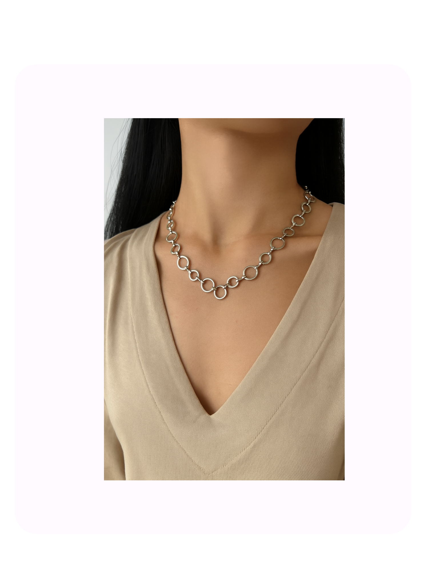 Silver Circles Necklace