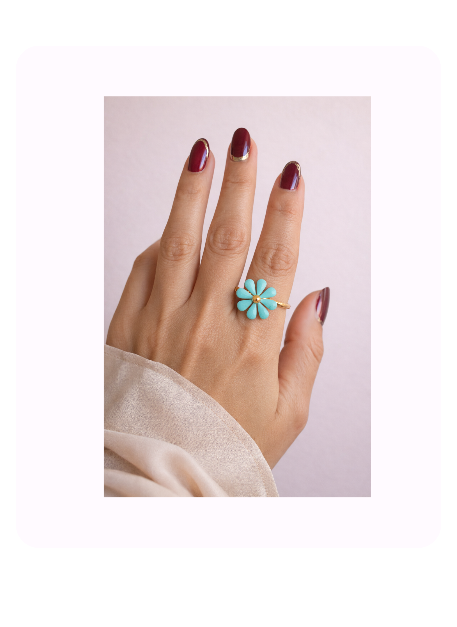 Fleur Blue Bloom Ring