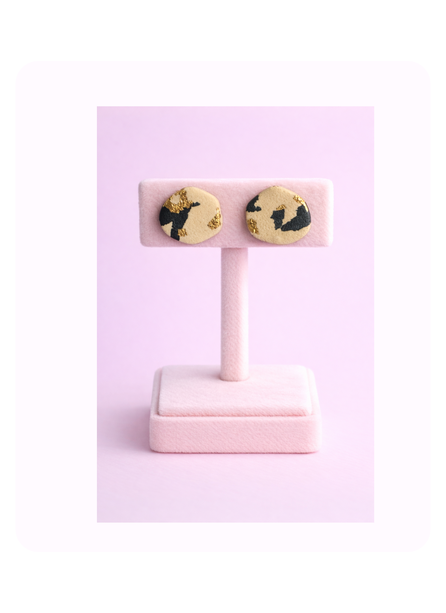 Gilded Abstract Studs