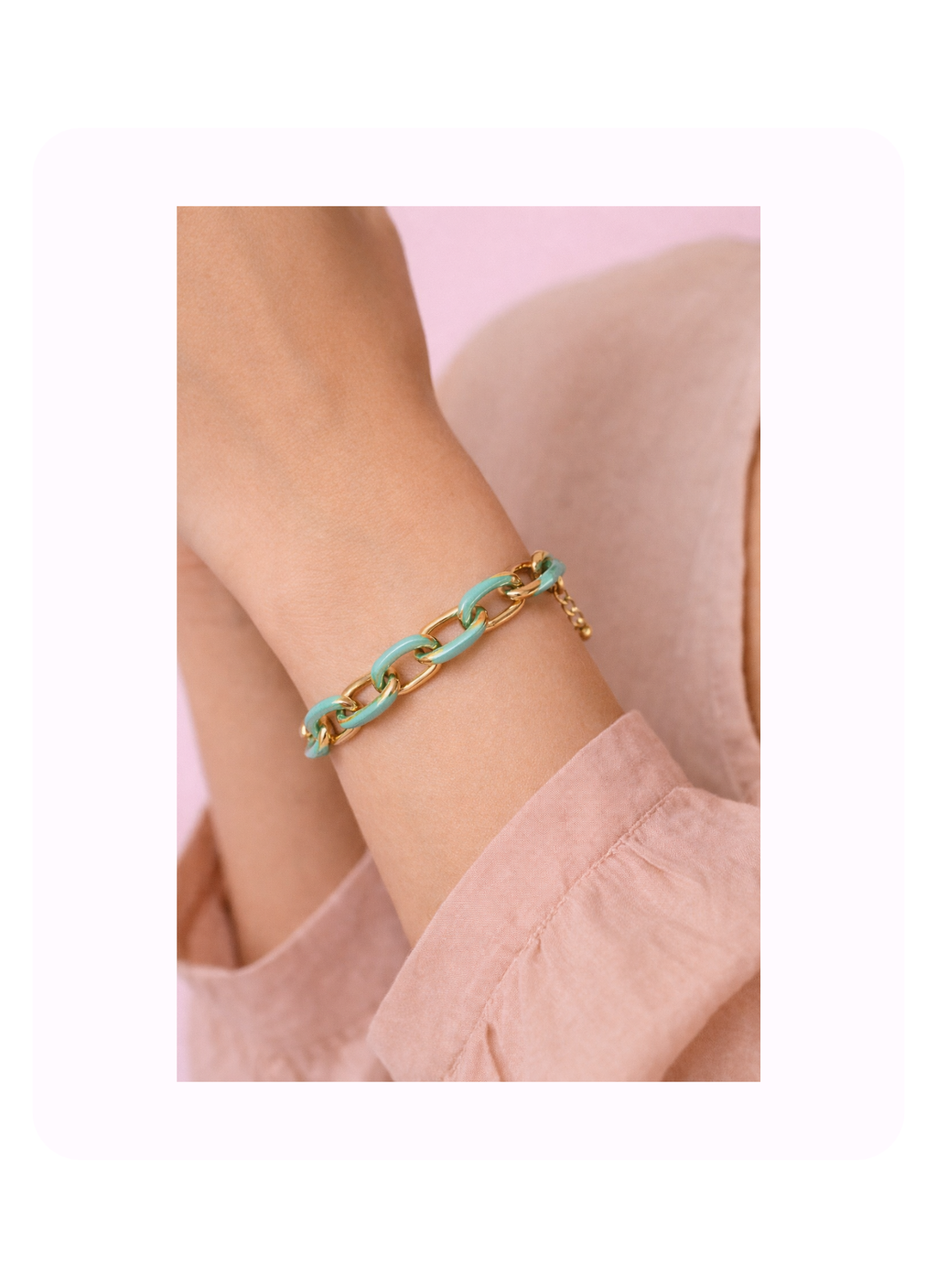Mint Link Bracelet