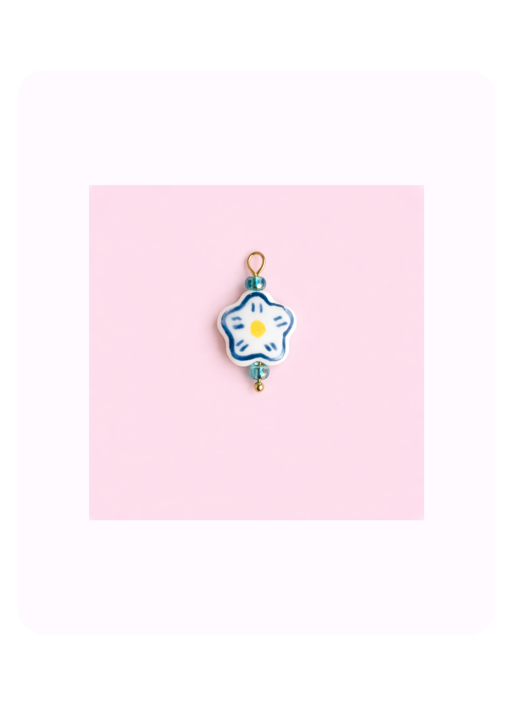 Blue Daisy Charm