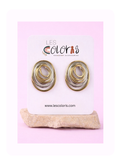 Dual Tone Eclipse Earrings