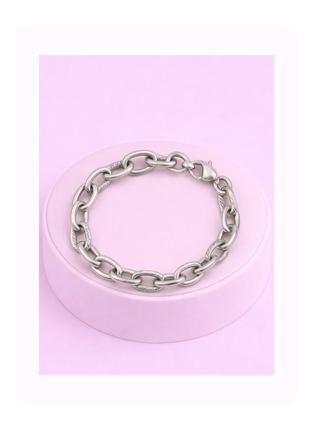 Silver Texture Bracelet