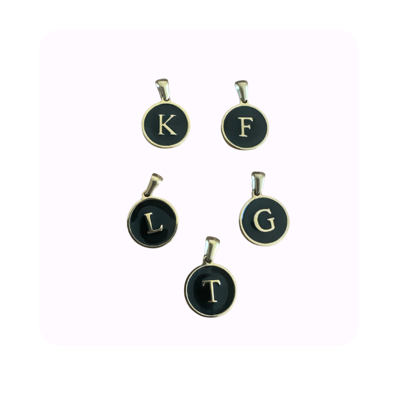 Black rounded Initial