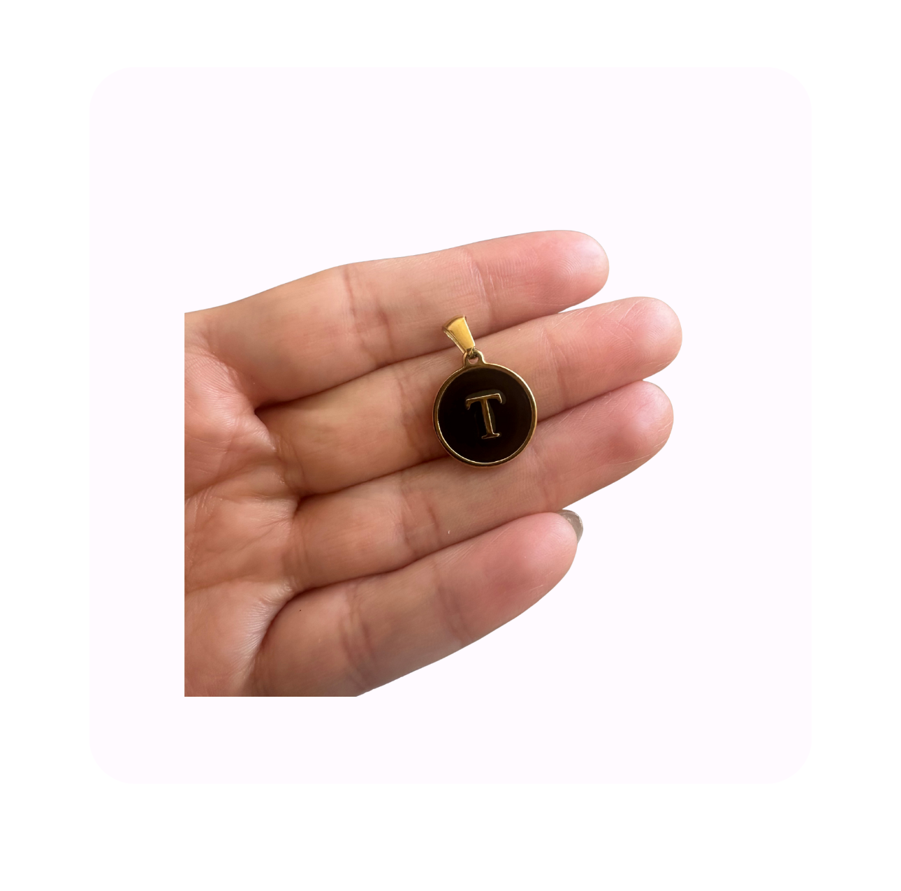 Black rounded Initial