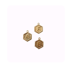 Gold initial letter charm