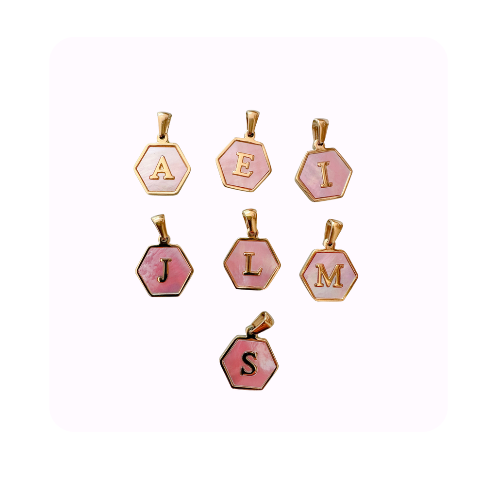 Pink Rounded Initial