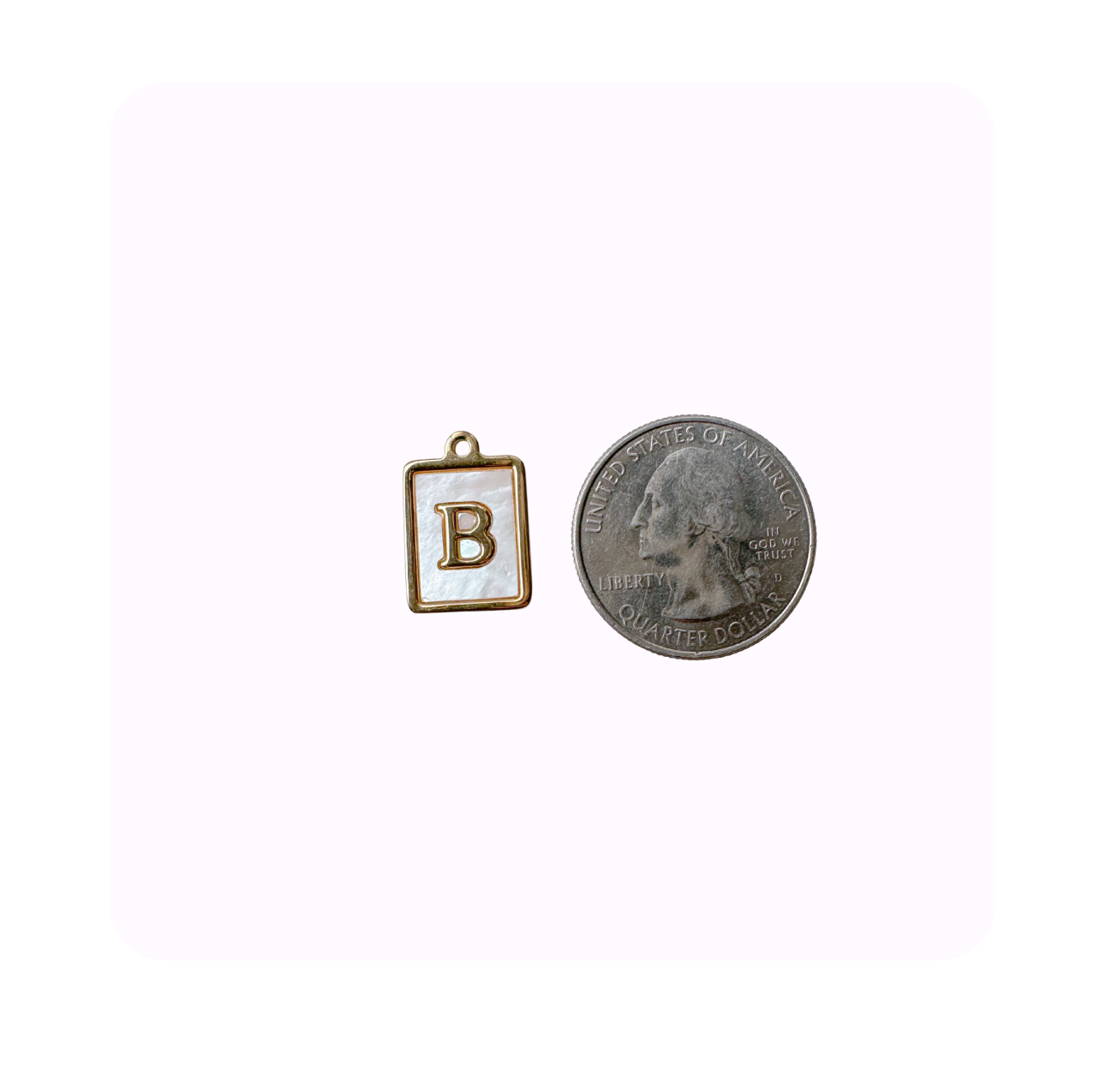 Square pearl initial letter