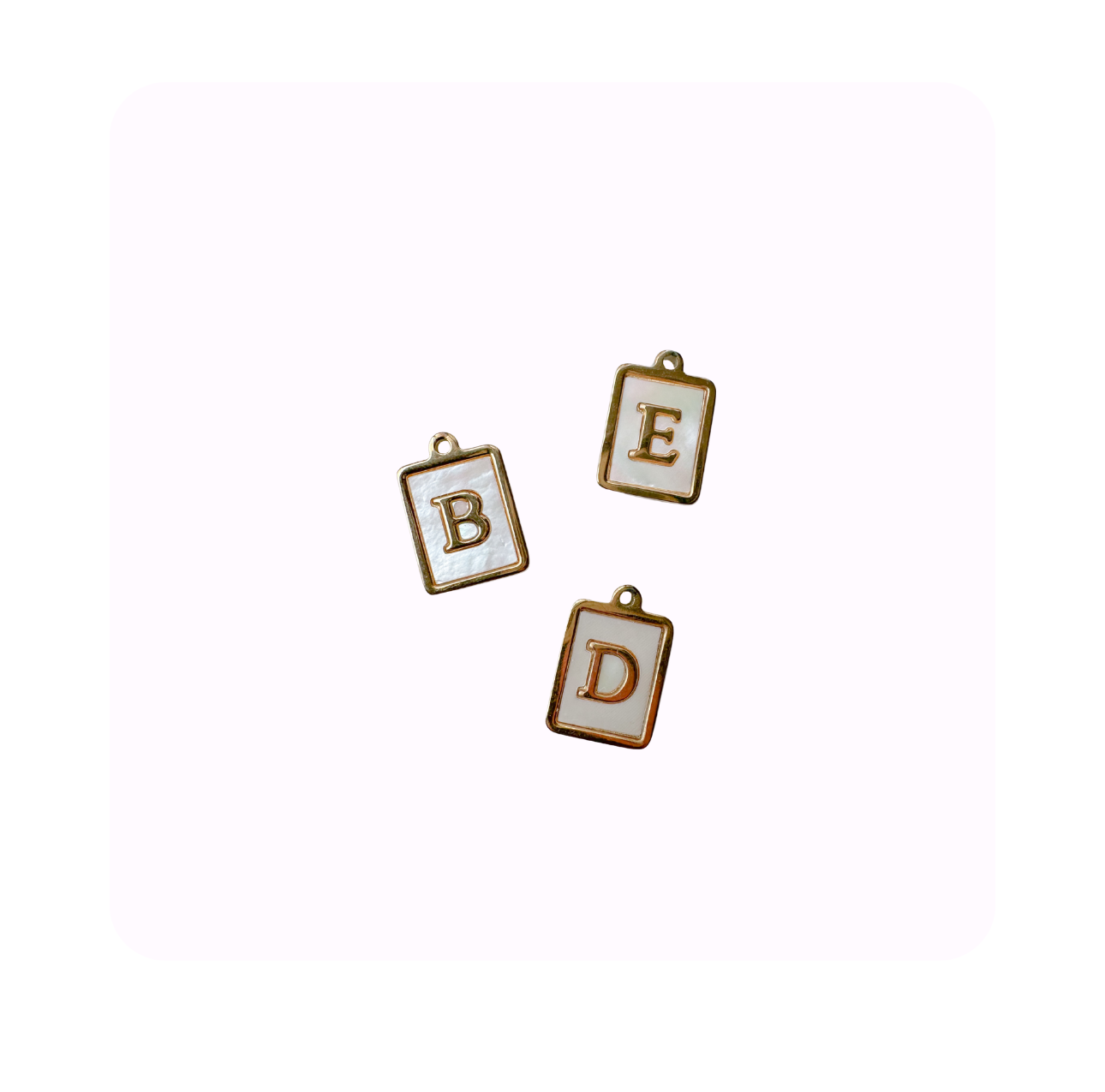 Square pearl initial letter