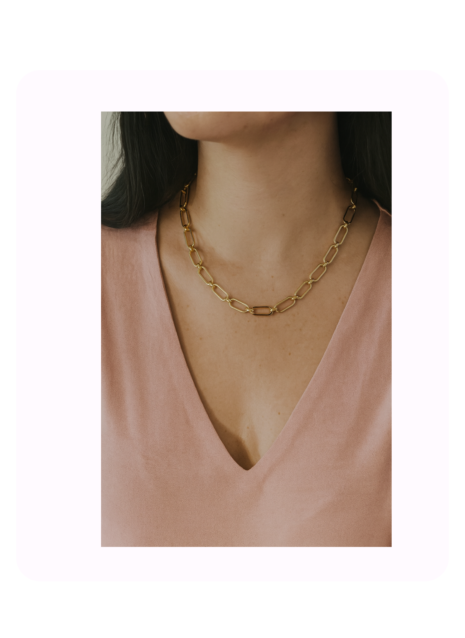 Paper Clip Statement Necklace