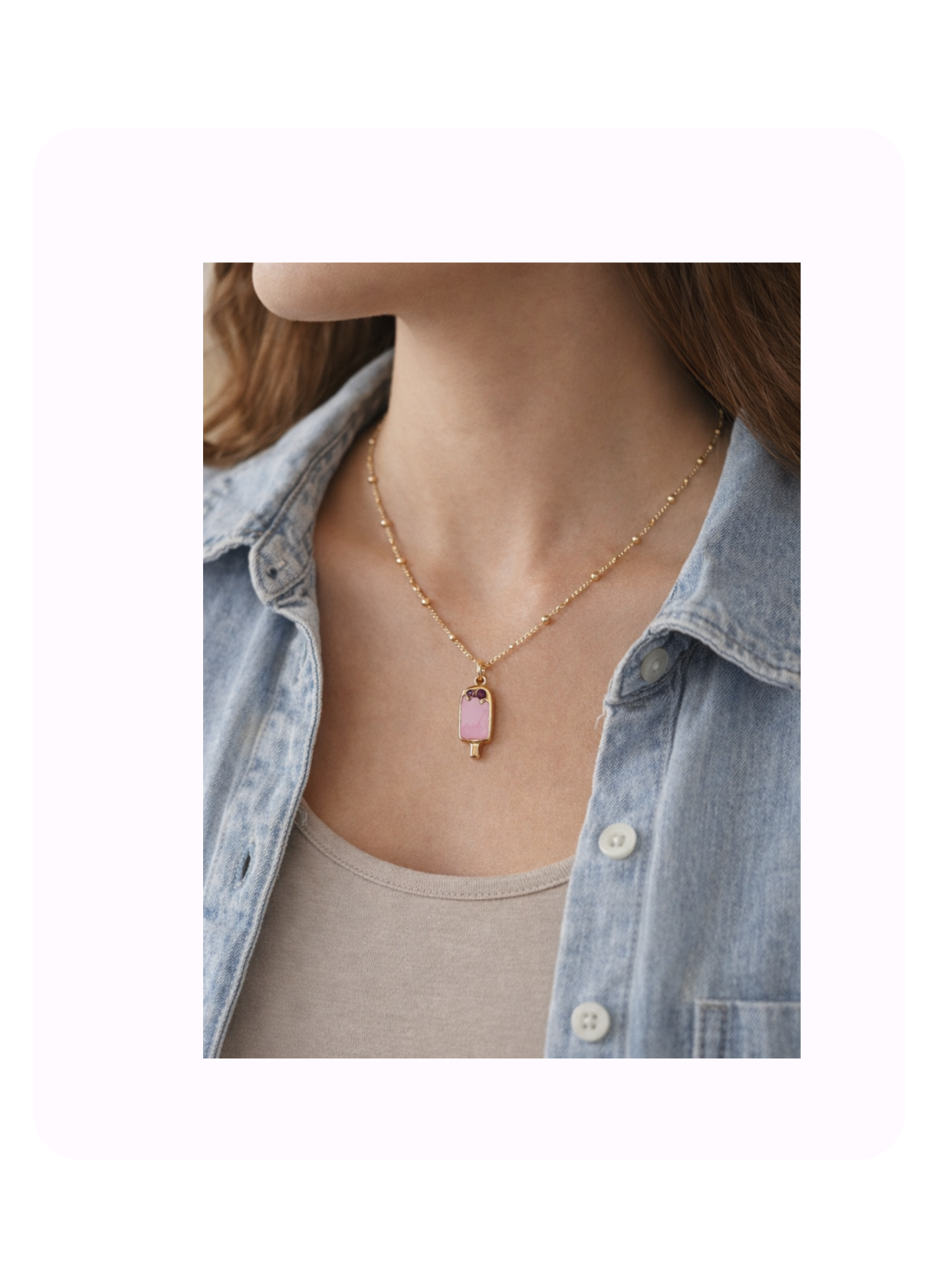 Pink Popsicle Necklace