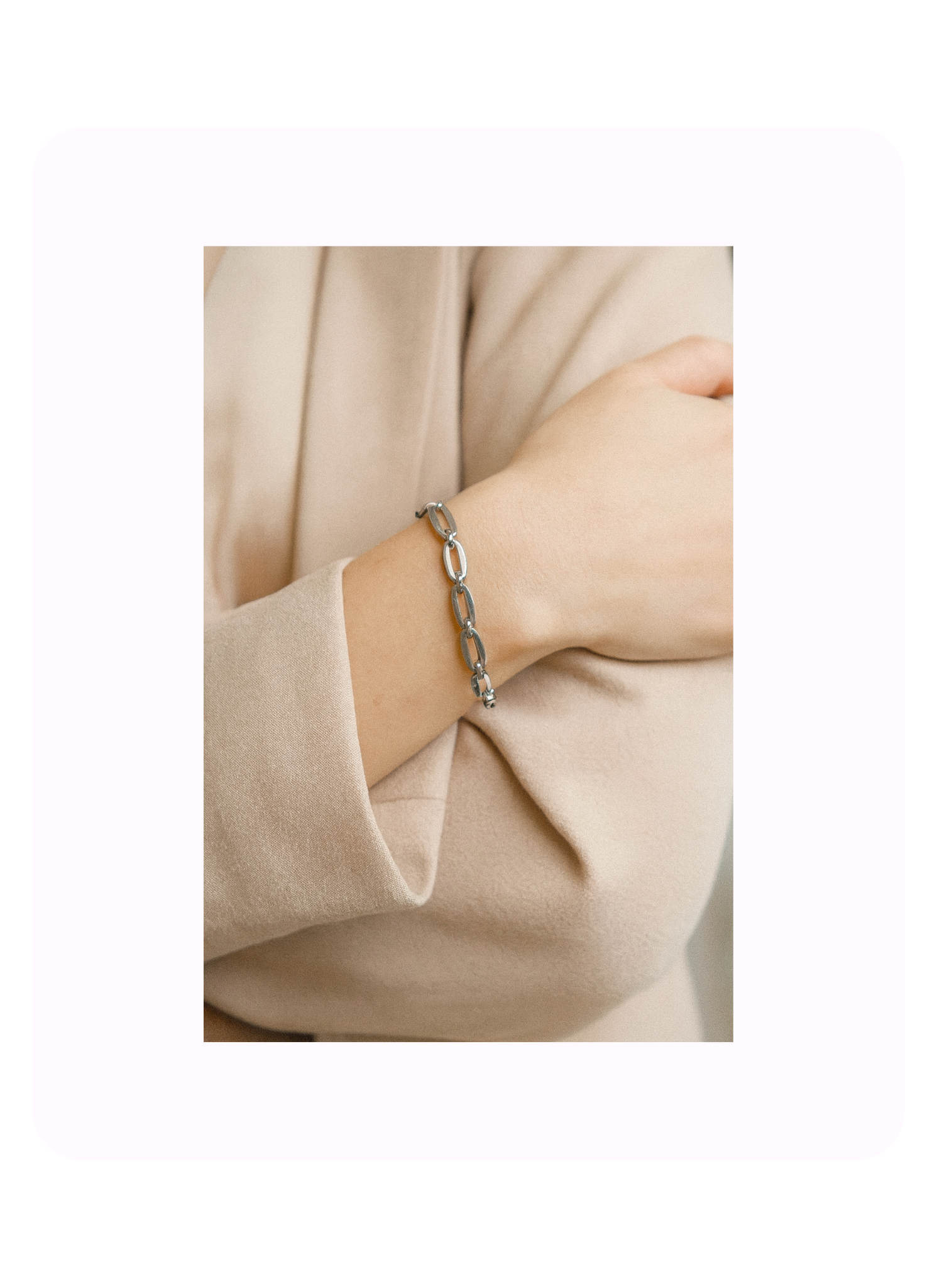 Ovaline Silver Bracelet