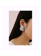 Silver Swirl Studs