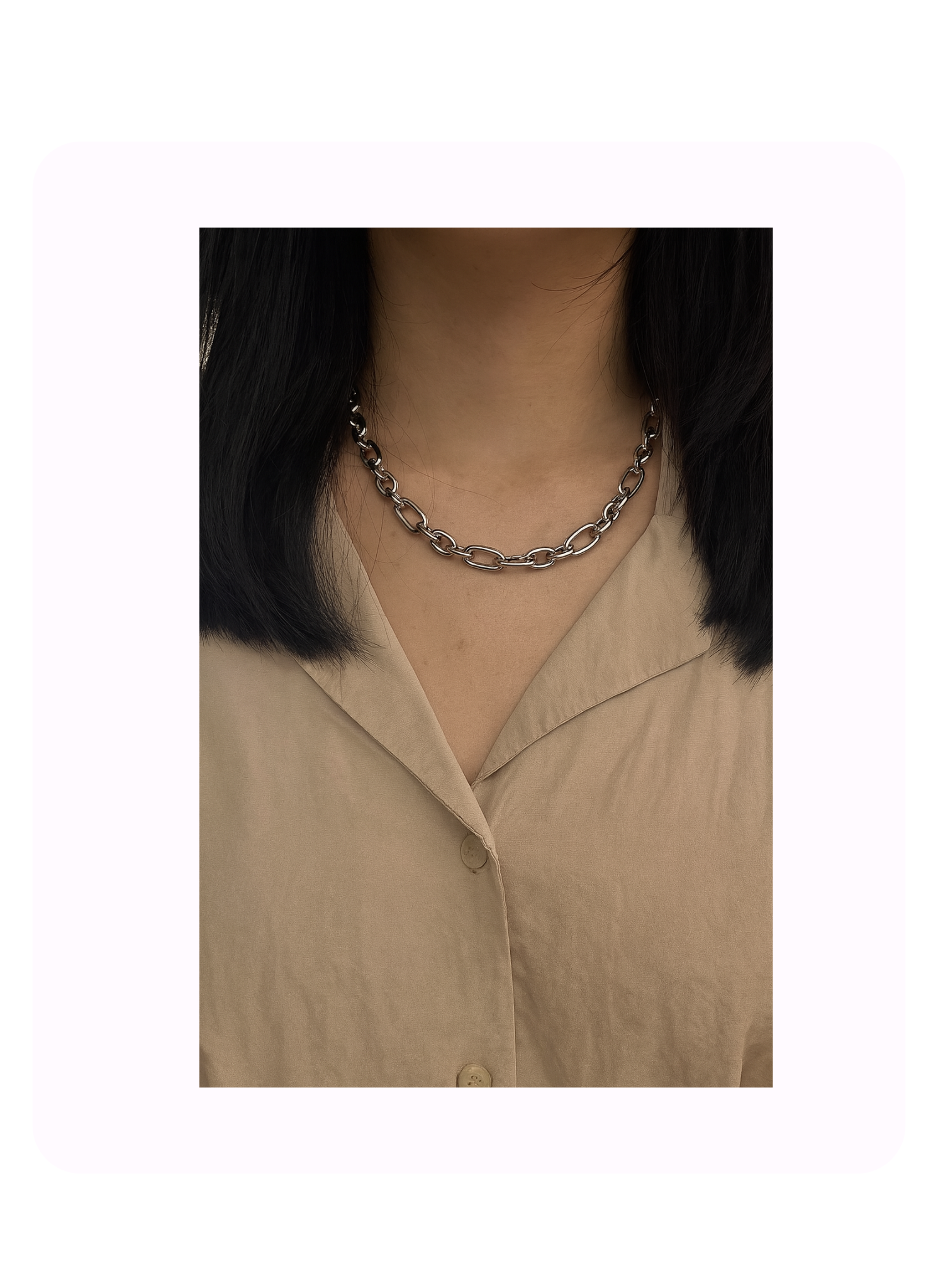 Silver Oval Necklaces