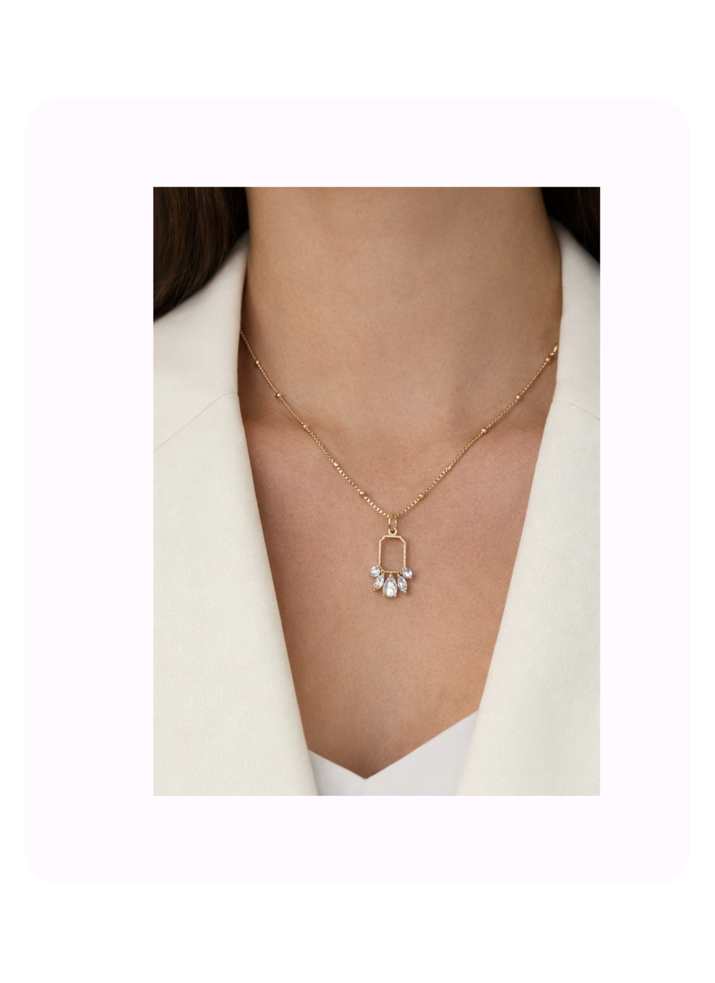 Celeste Frame Necklace